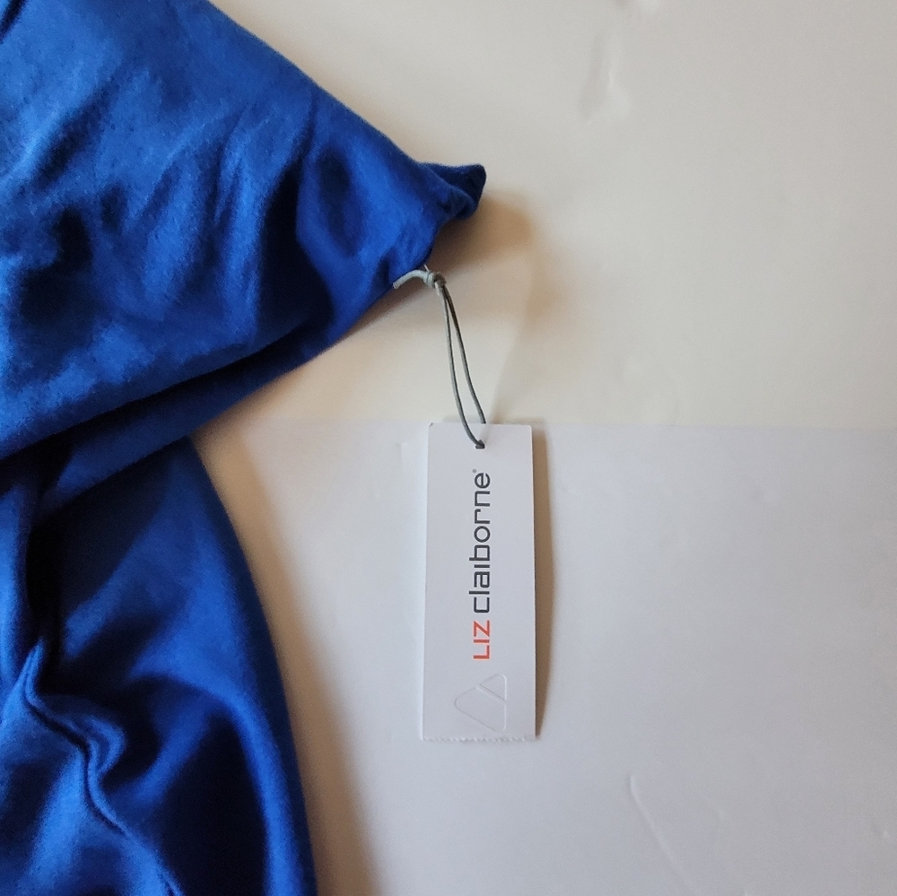 Cherokee Blue Fitted Cap Sleeve Tee - Picture 4 of 5